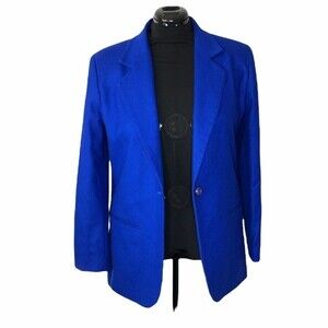 Beautiful Cobalt Blue‎ Womens Vintage blazer size 8